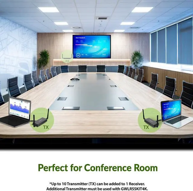 Alt view image 5 of 5 - IOGEAR Long Range Wireless Switch/Splitter Transmitter for GWLRSSKIT4K Kit, HDMI UHD 4K@60Hz Support, Up to 600 ft/182 m with IR, RS-232 and Keyboard Mouse Extender, Transmitter only (GWLRSSKIT4KTX)