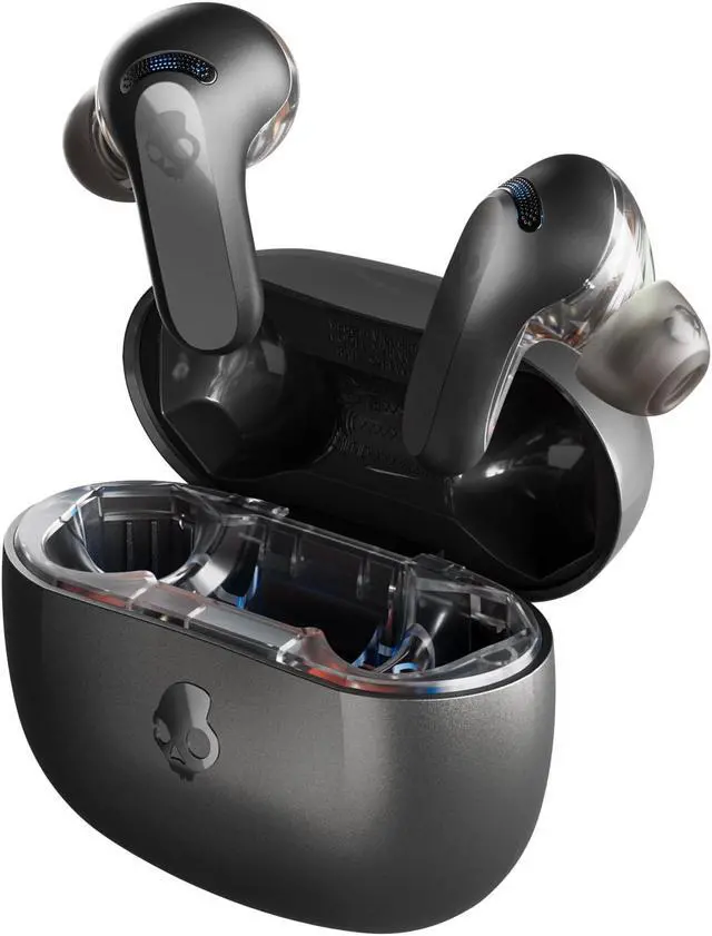 Main image of Skullcandy Rail ANC In-Ear Noise cancelling Wireless Earbuds, 27 Hr Battery, Microphone, Works with iPhone Android and Bluetooth Devices - True Black