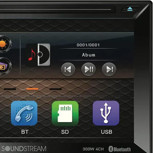 Alt view image 3 of 4 - Soundstream VR-620HB VR-620HB 6.2-Inch Double-DIN DVD Head Unit with Bluetooth and Android MHL PhoneLink