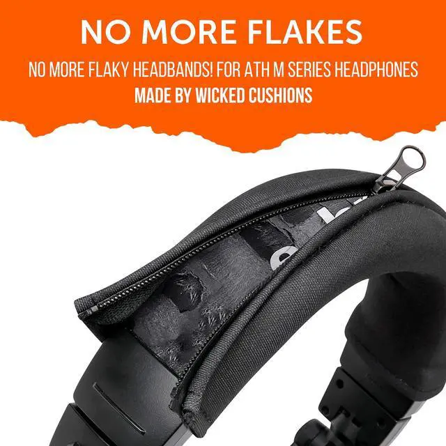 Alt view image 4 of 5 - WC PadZ & BandZ Bundle - Replacement Earpads and Headband Cover for ATH M50X and M Series Headphones | Black & Black