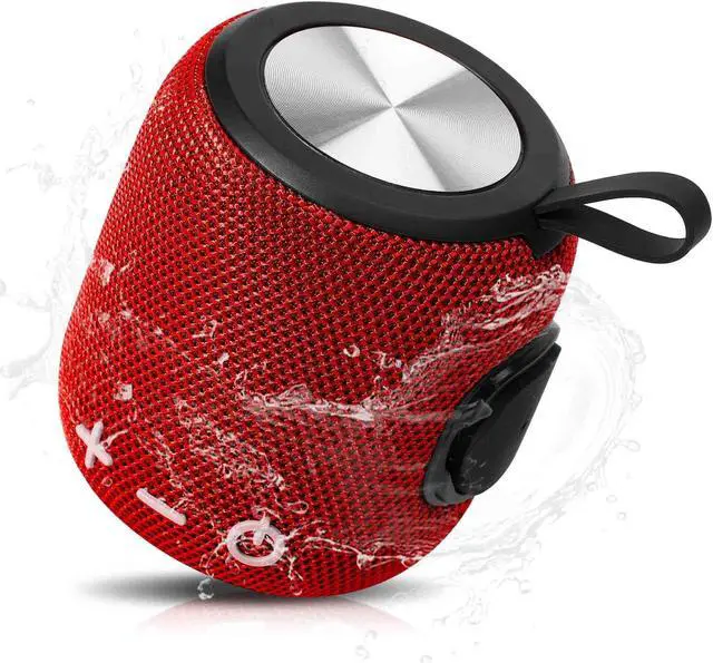 Main image of UrbanX Bluetooth Speaker: Powerful Stereo Sound, IPX7 Waterproof, True Wireless Stereo Pairing, Portable Design, Latest Bluetooth V5.2 - Perfect for Beach, Outdoor, Home, Parties- Red