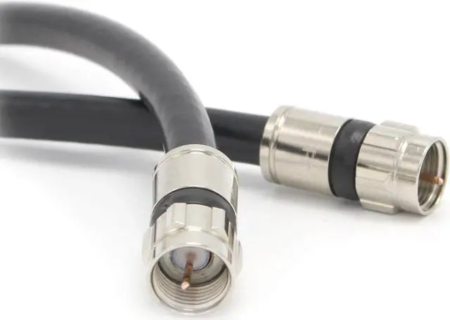 Alt view image 2 of 5 - THE CIMPLE CO 125' Feet, Black RG6 Coaxial Cable with Weather Proof Connectors, F81 / RF, Digital Coax - AV, Cable TV, Antenna, and Satellite, CL2 Rated
