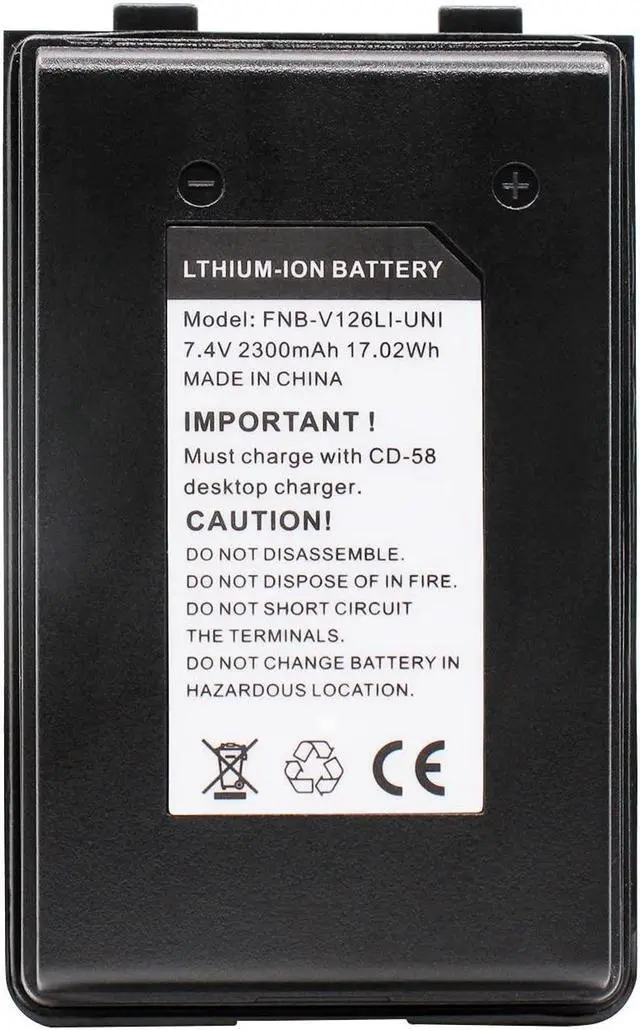 Alt view image 2 of 5 - IFREQTECH FNB-V126LI-UNI 2300mAh Battery for Motorola/Vertex Standard VX-160 VX-180 VX-414 VX-417 VX-424 VX-427 VX-410 VX-420 two Way Radio Rechargeable Battery FNB-V67L FNB-V94LI