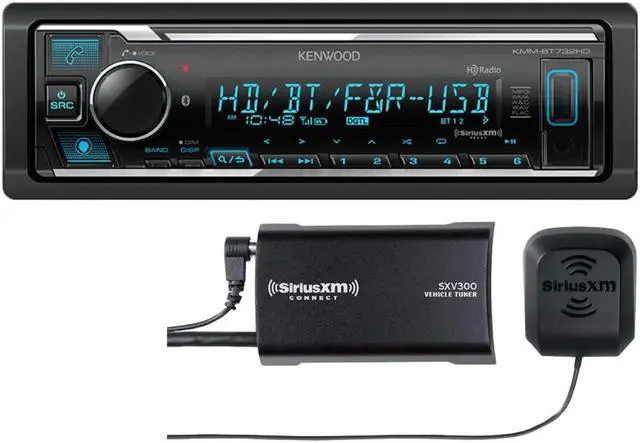 Main image of KENWOOD KMM-BT732HD Bluetooth Digital Media Car Stereo Receiver Supports  Alexa Plus SXV300V1 SiriusXM Tuner