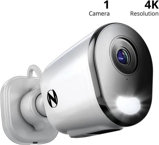Alt view image 2 of 5 - Night Owl Plug-in AC Powered Wi-Fi 4K HD Indoor/Outdoor Deterrence Camera with 2-Way Audio (1 Camera)