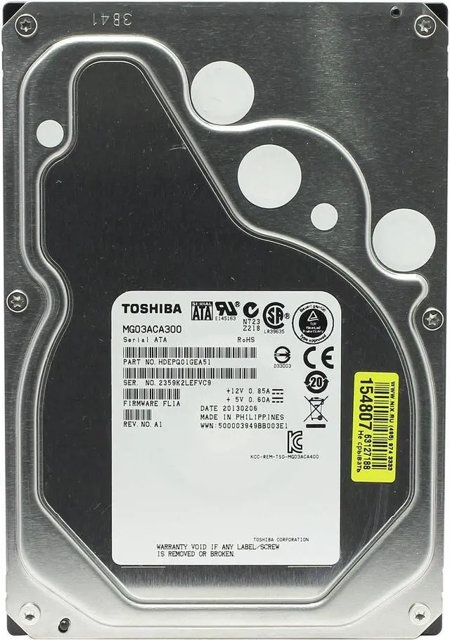 Main image of Toshiba Mg03aca Mg03aca300 3 Tb 3.5 Internal Hard Drive - Sata - 7200