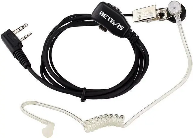 Alt view image 4 of 5 - Case of 10, Retevis Walkie Talkies Earpiece with Mic 2 Pin Acoustic Tube Headset Compatible with Baofeng UV-5R Retevis H-777 RT21 RT22 Arcshell AR-5 Two Way Radio
