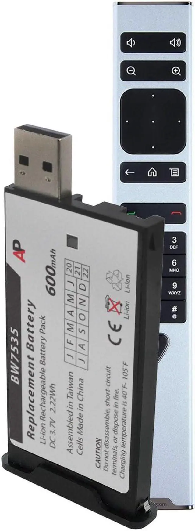 Alt view image 4 of 4 - Artisan Power Replacement BW7535 Battery for Poly (Polycom) RealPresence Remote Control (Group Series 300, 310, 500, 700, HDX)