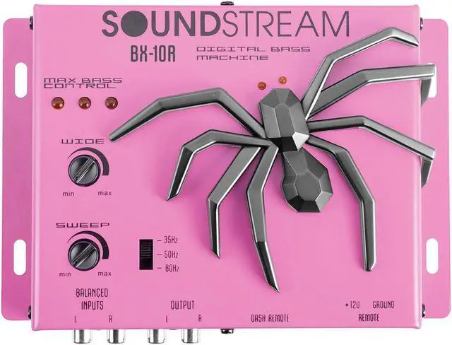 Alt view image 5 of 5 - SOUNDSTREAM BX-10X | Bass Processor - Digital Sound Restoration, Maximizer and Reproducer - Car Audio Booster (PINK)