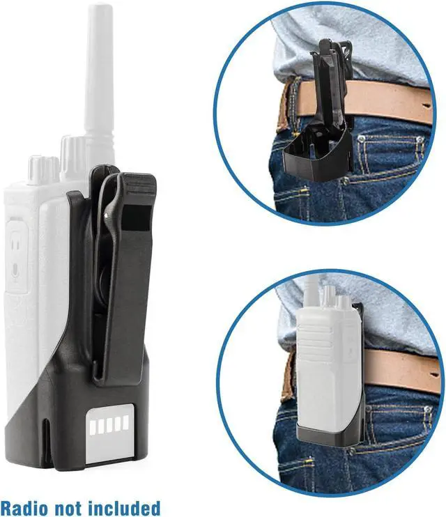Alt view image 3 of 5 - 2pc HKLN4510 HKLN4510A RM Series Swivel Belt Holster Belt Clip for MOTOROLA RMM2050 RMU2040 RMU2080 RMU2080D RMV2080 Portable Radios