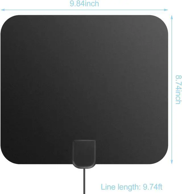 Alt view image 4 of 5 - Amplified HD Digital TV Antenna Long 250+ Miles Range - Support 1080p for VIZIO Tv Model V505-G9 - Indoor Smart Switch Amplifier Signal Booster - Extra Long HDTV Cable/AC Adapter