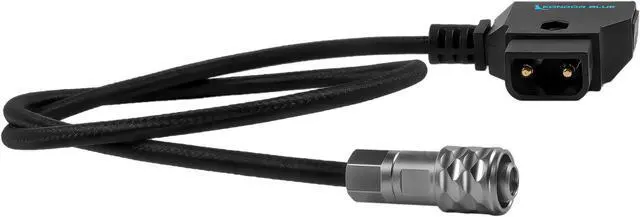 Alt view image 3 of 3 - KONDOR BLUE 20" D-Tap/P-Tap to 2-Pin Weipu Style Braided Power Supply Cable | Compatible with many DC plug battery options including BMPCC 4K/6K, The Sony NP series, and MOZA Air 2 | Black