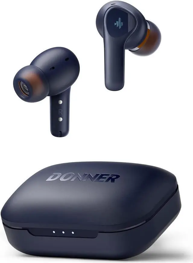 Main image of Donner Wireless Earbuds Noise Cancelling, Bluetooth 5.2 Earphones with ENC for Clear Calls, 12mm Drivers & Balanced Armature, App for Custom EQ, 32H Playtime, Fast Charging - Dobuds ONE, Blue