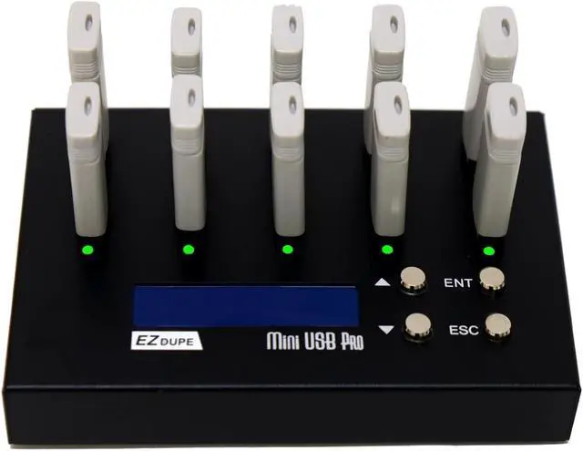 Alt view image 2 of 5 - EZ DUPE 1 to 9 USB Duplicator - Standalone USB 2.0/3.0/3.1 Flash Media Thumb Drive/USB Hard Drive Compact Cloner Copier & Eraser (DM-FU0-10V09B / MiniUSB Pro),Black