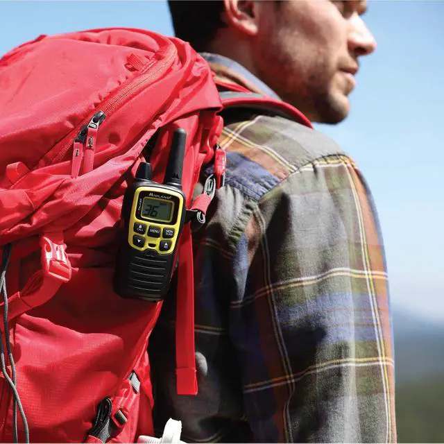 Alt view image 5 of 5 - Midland T61VP3 36 Channel FRS Two-Way Radio - Up to 32 Mile Range Walkie Talkie - Yellow/Black (Pack of 12)