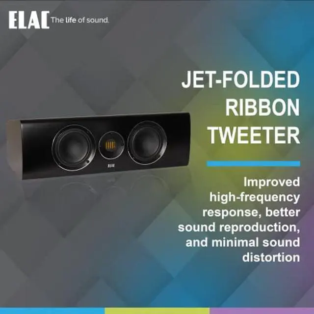 Alt view image 2 of 5 - ELAC CC241.4-SB Carina Premium Center Channel Speaker - Satin Black