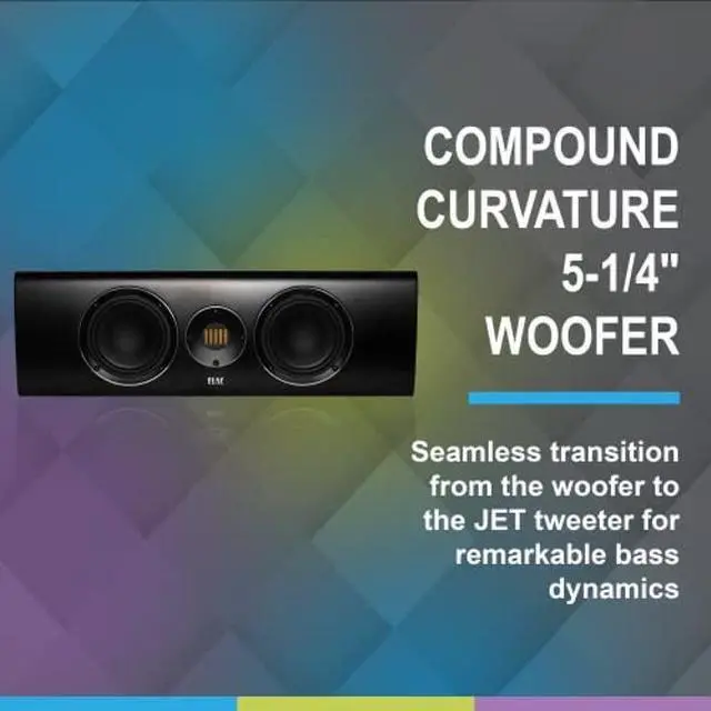 Alt view image 3 of 5 - ELAC CC241.4-SB Carina Premium Center Channel Speaker - Satin Black