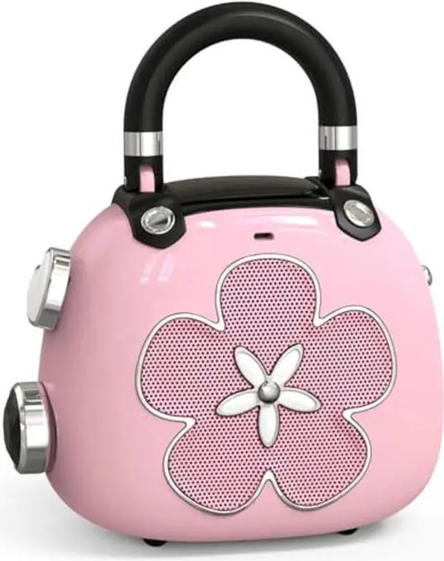 Main image of DOSS Candy Cute Bluetooth Speaker, Mini Portable Speaker with Mighty Sound, Retro Stylish Design, Adorable Speaker for Room, Desk Decoration, Xmas Gift for Kids, Girls, Women-Pink