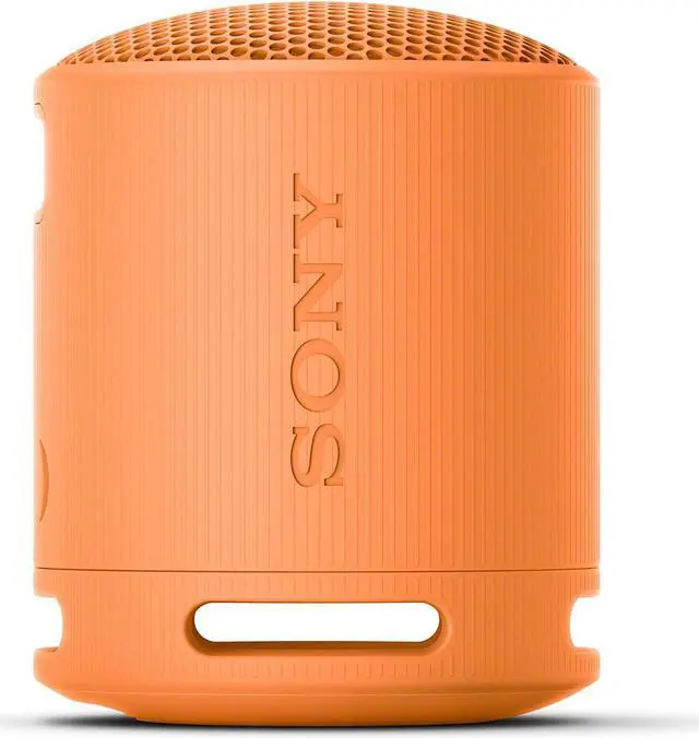 Alt view image 5 of 5 - Sony SRS-XB100 Wireless Bluetooth Portable Lightweight Super-Compact Travel Speaker, Extra-Durable IP67 Waterproof & Dustproof, 16 Hour Battery, Versatile Strap, and Hands-Free Calling, Orange New