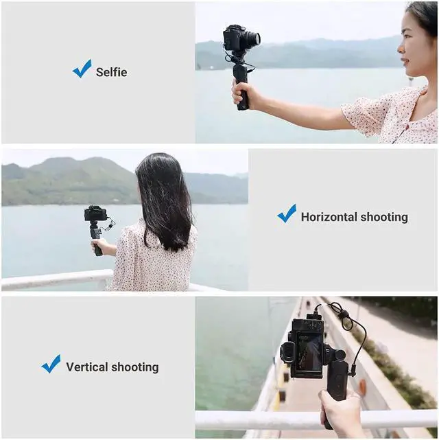 Alt view image 3 of 5 - Handheld Shooting Grip & Mini Tripod Replace Panasonic DMW-SHGR1 Selfie Grip and Remote for Panasonic G100 G110 G9 GH7 GH6 GH5 GH5S G85 G95 S1 S1R S1H S5 FZ1000 II, Ideal for Vlogging Video Recording