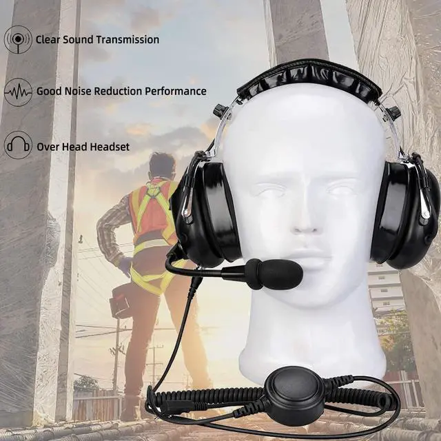 Alt view image 2 of 5 - Retevis Noise Reduction Walkie Talkie Headset,Racing Headset,for RT22 RT21 H-777 RT68 NR10 RT86 RA89 RA79,Compatible with Baofeng UV-5R 5RM Kenwood Rugged Radios,Two Way Radio Headset with Mic(1 Pack)