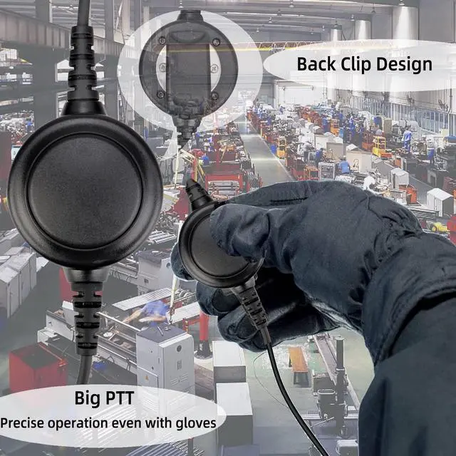 Alt view image 4 of 5 - Retevis Noise Reduction Walkie Talkie Headset,Racing Headset,for RT22 RT21 H-777 RT68 NR10 RT86 RA89 RA79,Compatible with Baofeng UV-5R 5RM Kenwood Rugged Radios,Two Way Radio Headset with Mic(1 Pack)