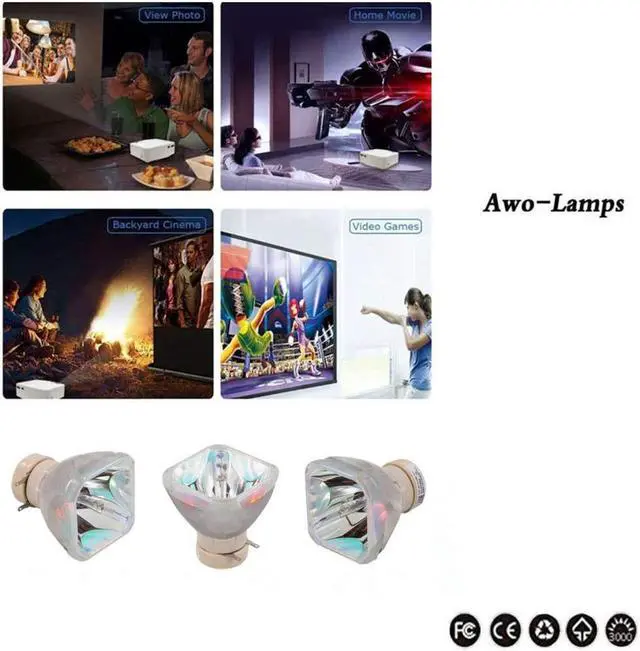 Alt view image 4 of 5 - AWO Original UHP225W Lamp Bulb for LMP-H220,LMP-E221,LMP-E220,LMP-D214 for Sony VPL-VW385ES,VPL-VW360ES,VW285ES,VPL-SW620C,VPL-SW630C,VPL-SW630M,VPL-SW635C,VPL SW-631,VPL SW631C,VPL SW636C,VPL-EW345