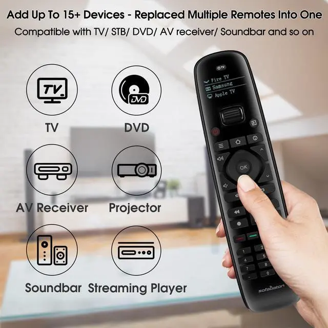 Alt view image 2 of 5 - SofaBaton U2 Universal Remote with Customizable APP, All-in-one Smart Remote Control, Compatible with TV/Soundbar/Streaming Players and More