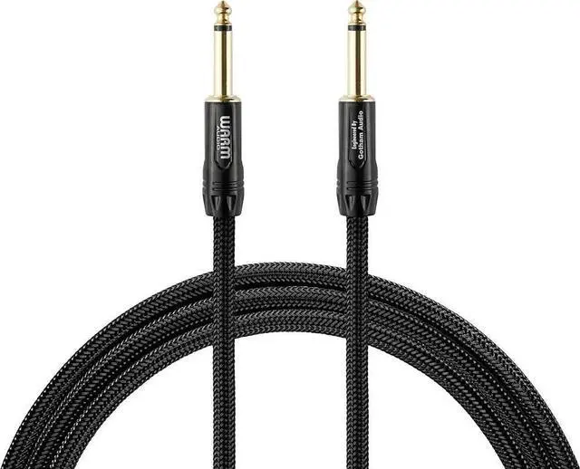 Main image of Warm Audio Prem-TS-25' Premier Series Straight to Straight Instrument Cable - 25-foot, Black/Gold