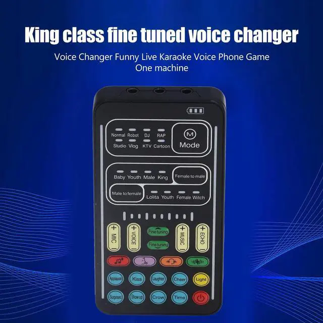 Alt view image 4 of 5 - Voice Changer Set, DC 5V I9 Multifunction Voice Changer Set Portable Recording Mini Sound Card with 8 Built in Sound Effects for Game Anchor Recording Computer Use (English