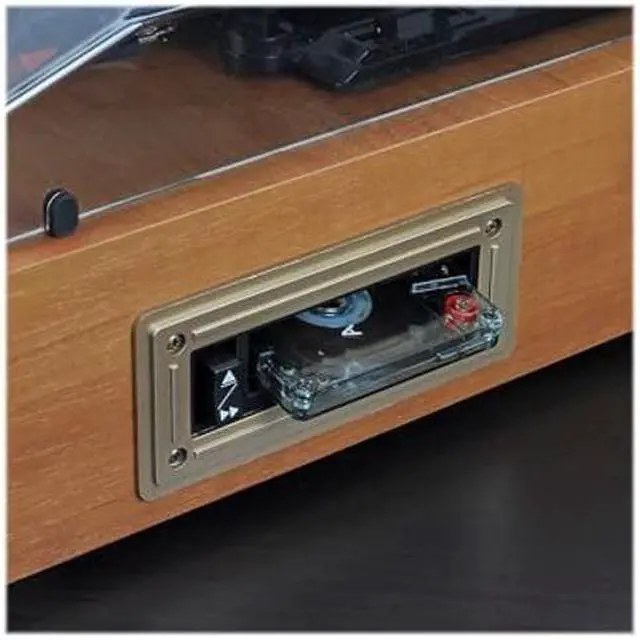 Alt view image 3 of 4 - Jensen JTA-245 Dual Bluetooth Turntable (33/45/78 RPM) Cassette Player/Speakers
