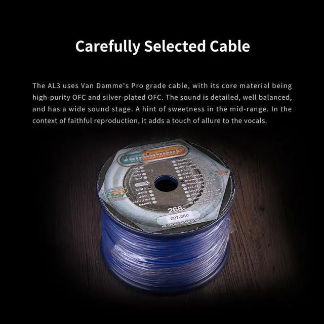 Alt view image 3 of 5 - Aune AL3 XLR Balanced Male to Female 3-Pin Audio Cable (Pair) (0.25m)