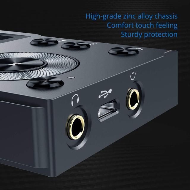 Alt view image 4 of 5 - Surfans F20 HiFi MP3 Player with Bluetooth, Lossless DSD High Resolution Digital Audio Music Player, High-Res Portable Audio Player with 32GB Memory Card, Support up to 256GB
