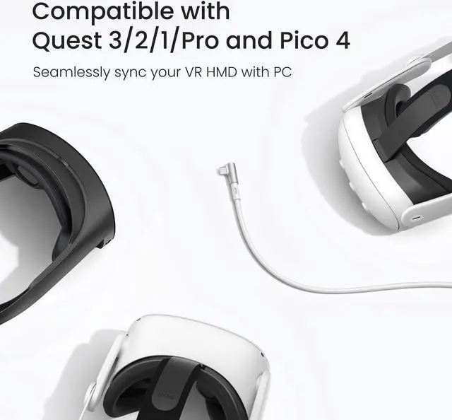 Alt view image 5 of 5 - KIWI design 16FT Link Cable and VR Cable Management Compatible with Quest 3, Quest 2/Pro/Pico 4