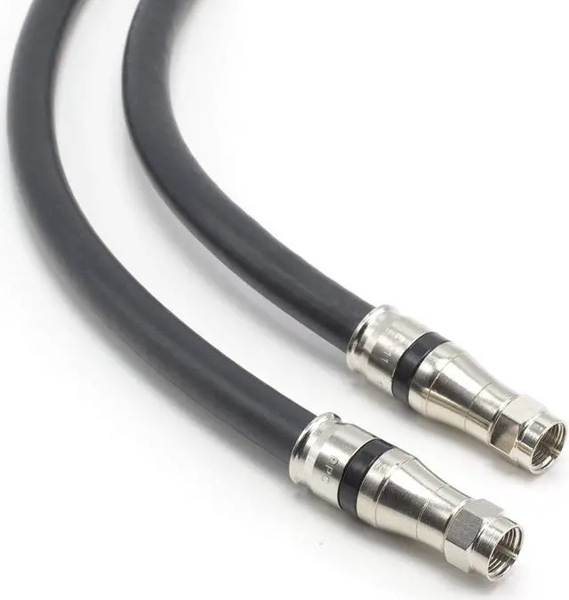 Alt view image 2 of 5 - THE CIMPLE CO 200 Feet - RG-11 Coaxial Cable F Type Cable High Definition with RG11 Coax Compression Connectors - (Black)