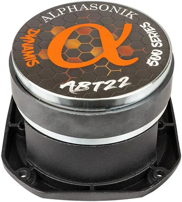 Alt view image 5 of 5 - Alphasonik ABT22 Dynamis Series 4.5" Bullet Tweeter 4-Ohm 400 Watts Max Cast Frame with aluminum bullet phase plug and ferrite magnet