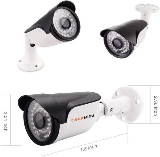 Alt view image 3 of 5 - TIGERSECU Super HD 1080P 4-in-1 Security 4-Camera Bundle