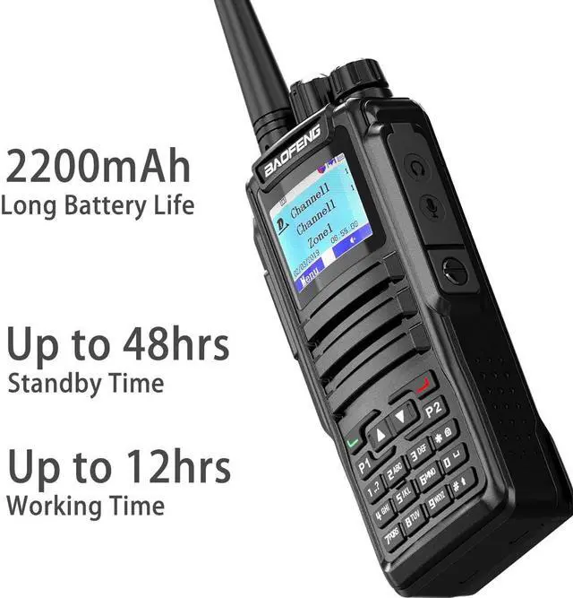 Alt view image 3 of 5 - Baofeng DM-1701 Dual Band Dual Time Slot DMR/Analog Two Way Radio, 3,000 Channels Amateur Radio/Free Programming Cable, Charger and PTT Earpiece, Support OpenGD77