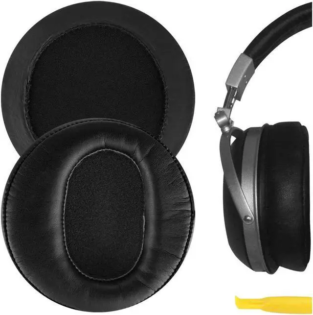 Main image of Geekria QuickFit Protein Leather Replacement Ear Pads for DENON AH-D2000, D5000, D5200, D7000, D7200, D9200 Headphones Ear Cushions, Headset Earpads, Ear Cups Cover Repair Parts (Black)