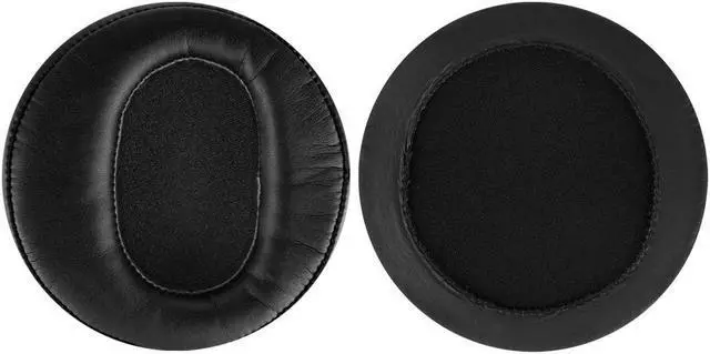 Alt view image 3 of 5 - Geekria QuickFit Protein Leather Replacement Ear Pads for DENON AH-D2000, D5000, D5200, D7000, D7200, D9200 Headphones Ear Cushions, Headset Earpads, Ear Cups Cover Repair Parts (Black)