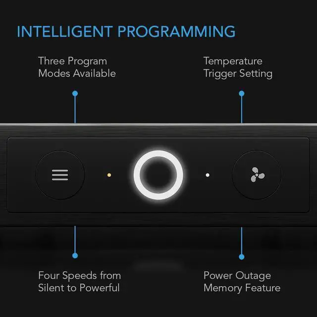 Alt view image 3 of 5 - AC Infinity AIRCOM S6, Quiet Cooling Blower Fan System 12" Rear-Exhaust for Receivers, Amps, DVR, AV Cabinet Components
