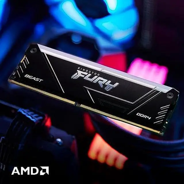 Alt view image 5 of 5 - Kingston FURY Beast 32GB (2x16GB) 3200MT/s DDR4 CL16 Desktop Memory Kit of 2 | Intel XMP | AMD Ryzen | Plug n Play | RGB Infrared Syncing | KF432C16BB2AK2/32