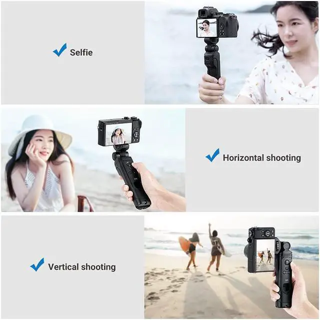 Alt view image 4 of 5 - Wireless Bluetooth Remote Shooting Grip Video Tripod Replaces Canon HG-100TBR for Canon EOS R8 R50 R7 R10 R6 R5 M6 Mark II M50 Mark II M200 6D Mark II T8i T7i PowerShot G5 X Mark II G7 X Mark III