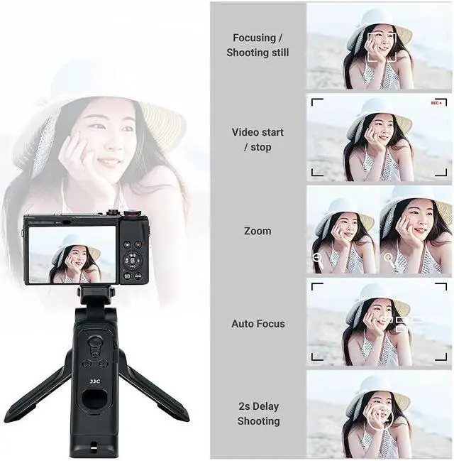 Alt view image 5 of 5 - Wireless Bluetooth Remote Shooting Grip Video Tripod Replaces Canon HG-100TBR for Canon EOS R8 R50 R7 R10 R6 R5 M6 Mark II M50 Mark II M200 6D Mark II T8i T7i PowerShot G5 X Mark II G7 X Mark III