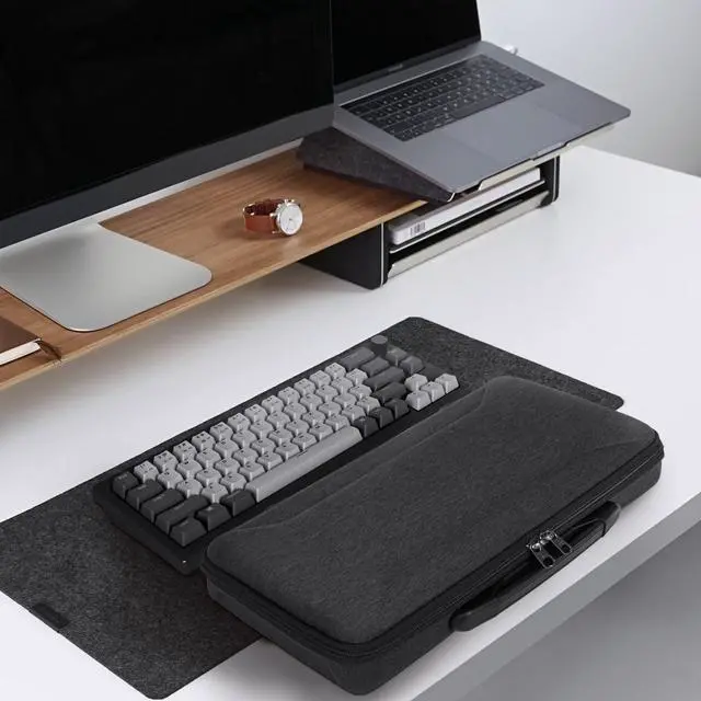 Alt view image 5 of 5 - Geekria 65% Keyboard Case with Knob, Hard Shell Travel Carrying Bag for 68 Keys Compact Keyboard, Compatible with Keychron Q2, Keychron Q2 Pro, Keychron V2, Nuphy Halo65