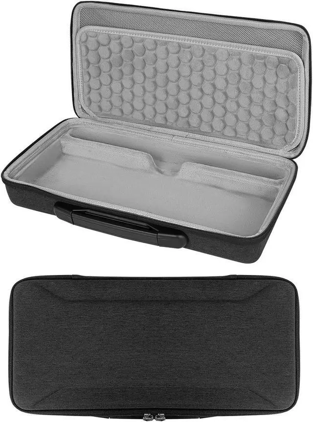 Alt view image 2 of 5 - Geekria 65% Keyboard Case with Knob, Hard Shell Travel Carrying Bag for 68 Keys Compact Keyboard, Compatible with Keychron Q2, Keychron Q2 Pro, Keychron V2, Nuphy Halo65