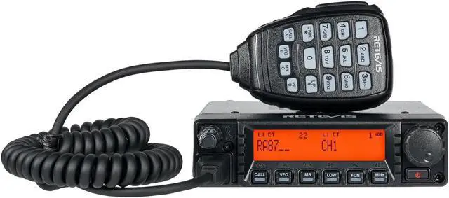 Main image of Retevis RA87 GMRS Mobile Radio, 40W Mobile GMRS Repeater, GMRS Transceiver 8 Repeater Channels Base Station, Mobile GMRS Two Way Radio for Off-Road(Black 1Pack)