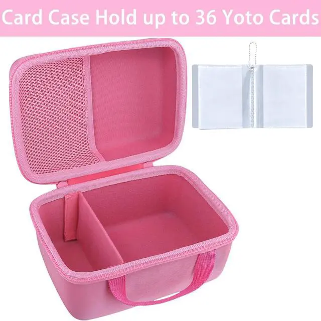 Alt view image 2 of 5 - co2CREA Hard Case Compatible with Yoto Player 3rd Generation Kids Screen-Free Bluetooth Audio Speaker Plays Audiobook Cards Radio and Card Case Hold up to 36 Yoto Player Cards, Pink Case