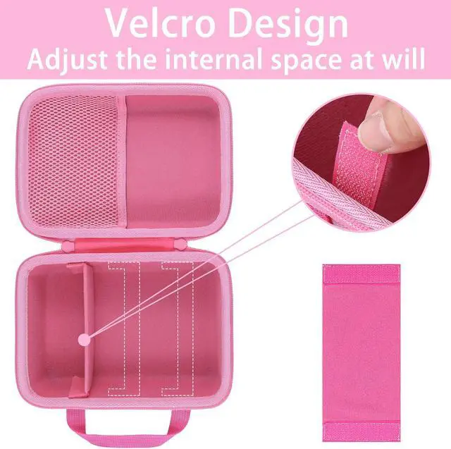 Alt view image 4 of 5 - co2CREA Hard Case Compatible with Yoto Player 3rd Generation Kids Screen-Free Bluetooth Audio Speaker Plays Audiobook Cards Radio and Card Case Hold up to 36 Yoto Player Cards, Pink Case