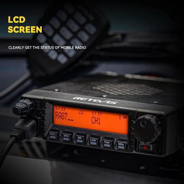 Alt view image 4 of 5 - Retevis RA87 GMRS Mobile Radio, 40W Mobile GMRS Repeater, GMRS Transceiver 8 Repeater Channels Base Station, Mobile GMRS Two Way Radio for Off-Road(Black 1Pack)